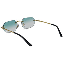 Rimless Square Sunglasses with Gold Sunglasses For Men & Women