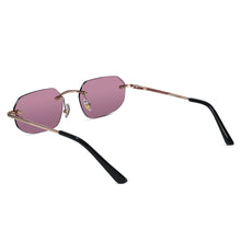 Rimless Square Sunglasses with Gold Sunglasses For Men & Women