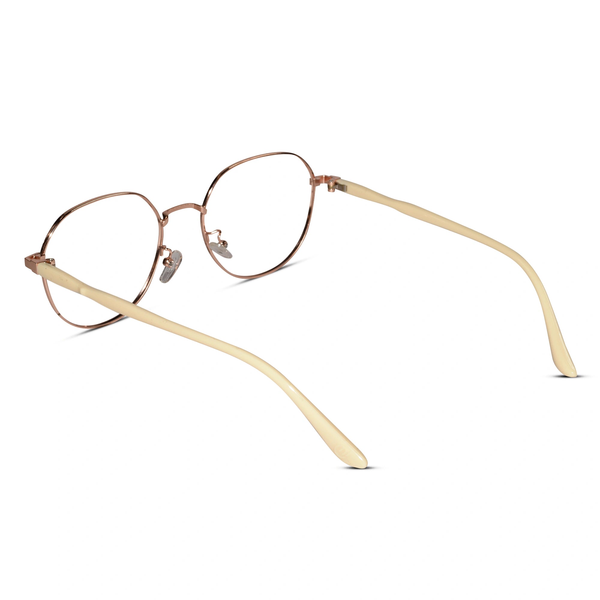 Rosegold Round Eyeglasses for men And Men & Women LKE0955-GOLD