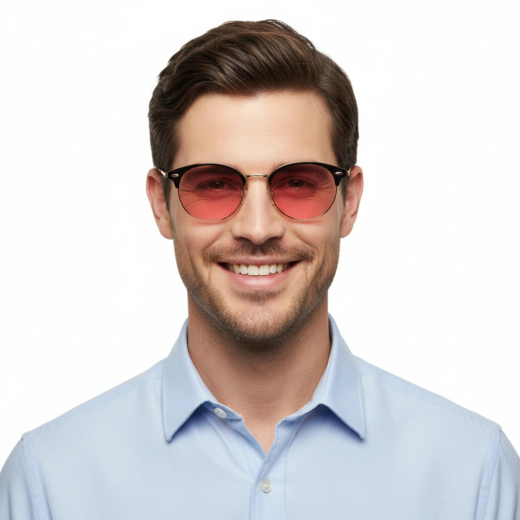 Round Sunglasses For Men & Women LKS22024-PNK