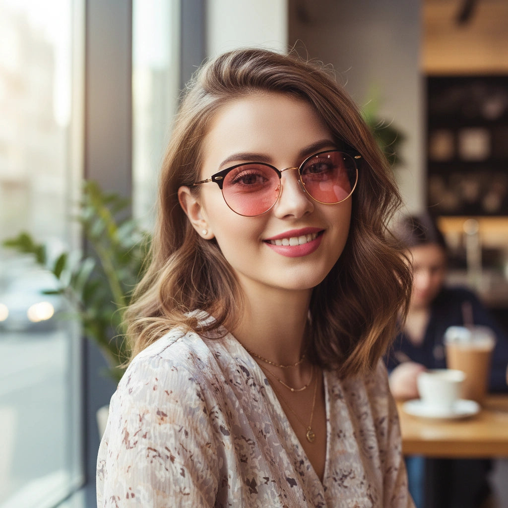 Round Sunglasses For Men & Women LKS22024-PNK