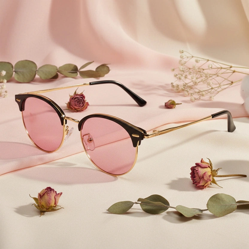 Round Sunglasses For Men & Women LKS22024-PNK
