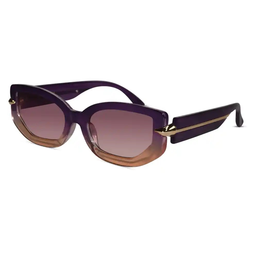 Purple cat eye sunglasses for women with UV protection in bold cateye design