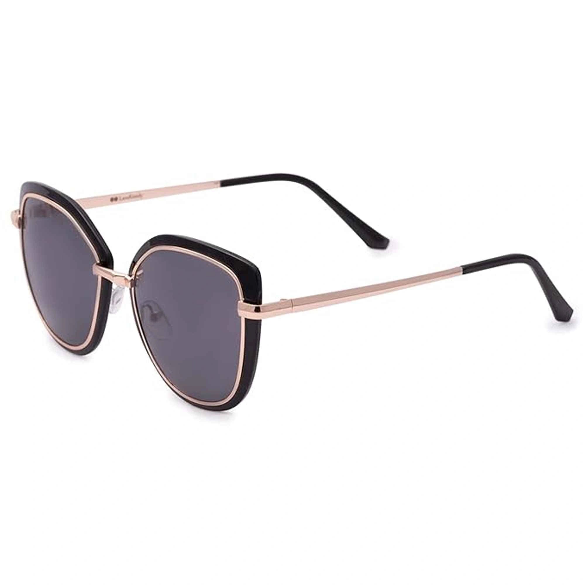 RoyalGlaze | Designer Black  Golden Cateye Sunglasses For women-LKS2463-BLK
