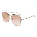 Full view Luxury metal square sunglasses for women impact scratch resistant designer