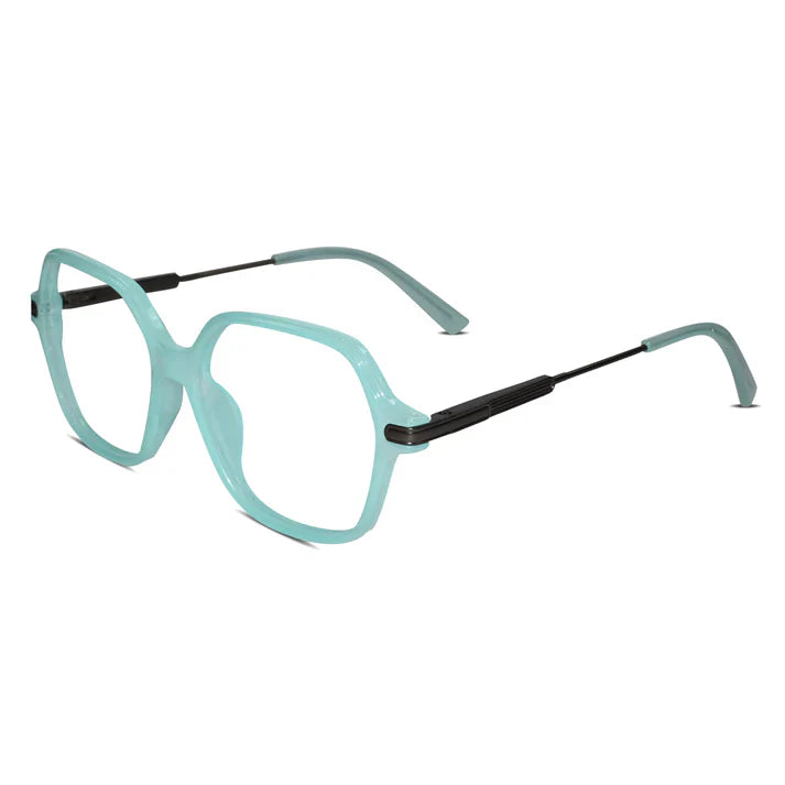 Oversize Square Animal Print Eyeglasses For Women