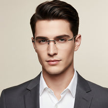 Shiny Black Frameless Rectangular Computer Glasses For Men & Women