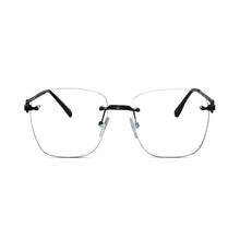 Shiny Black Frameless Rectangular Computer Glasses For Men & Women