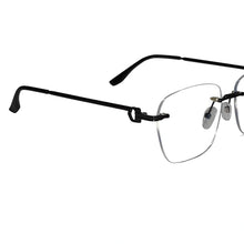 Shiny Black Frameless Rectangular Computer Glasses For Men & Women