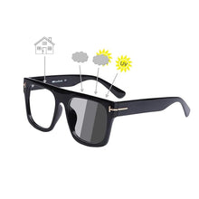 Shiny Black Photochromic Computer Glasses For Men & Women