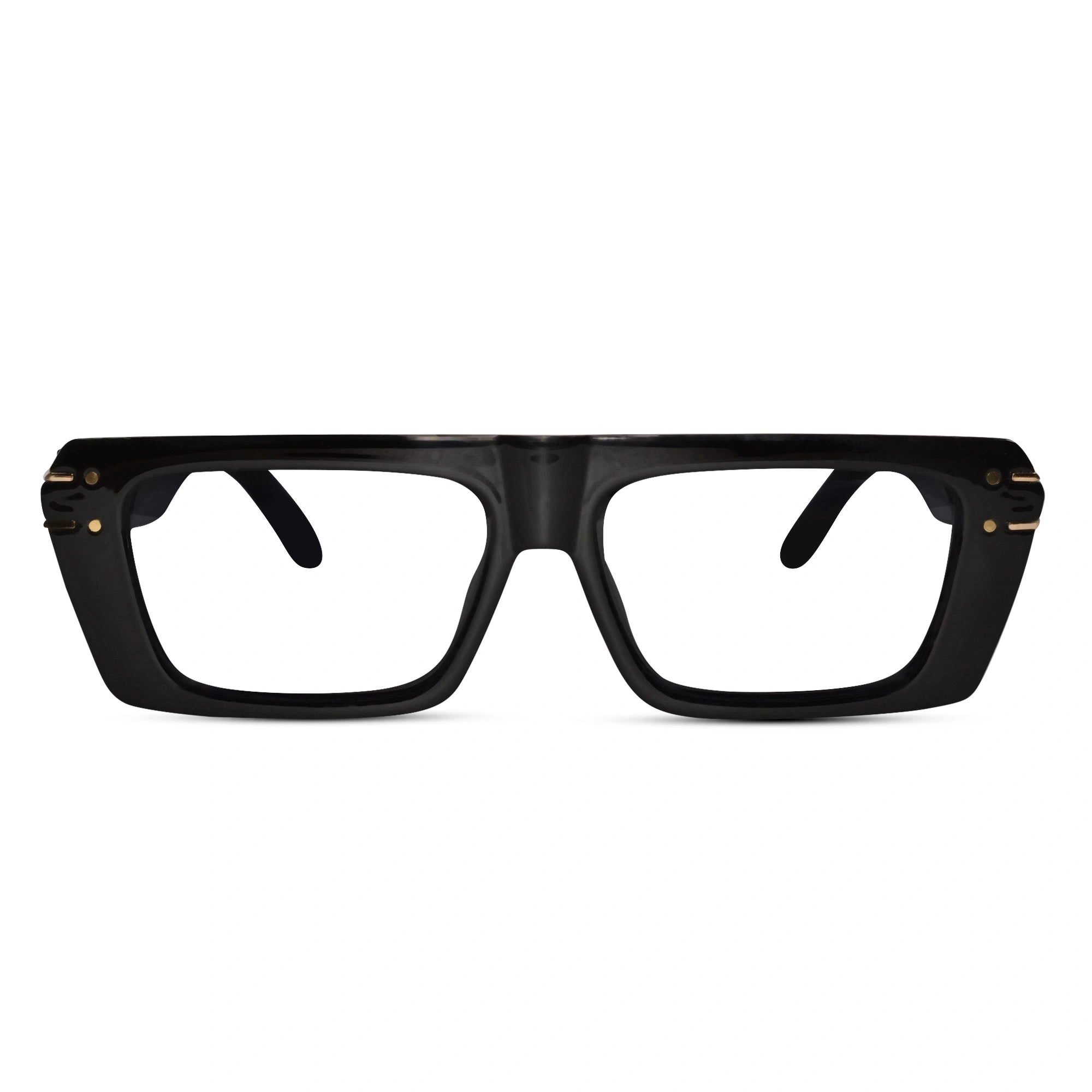 Designer Sleek Black Rectangular Eyeglasses ELE.D29-BLK