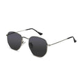 Sleek Silver hexagonal Sunglasses For Men & Women LKS3702-SILVER