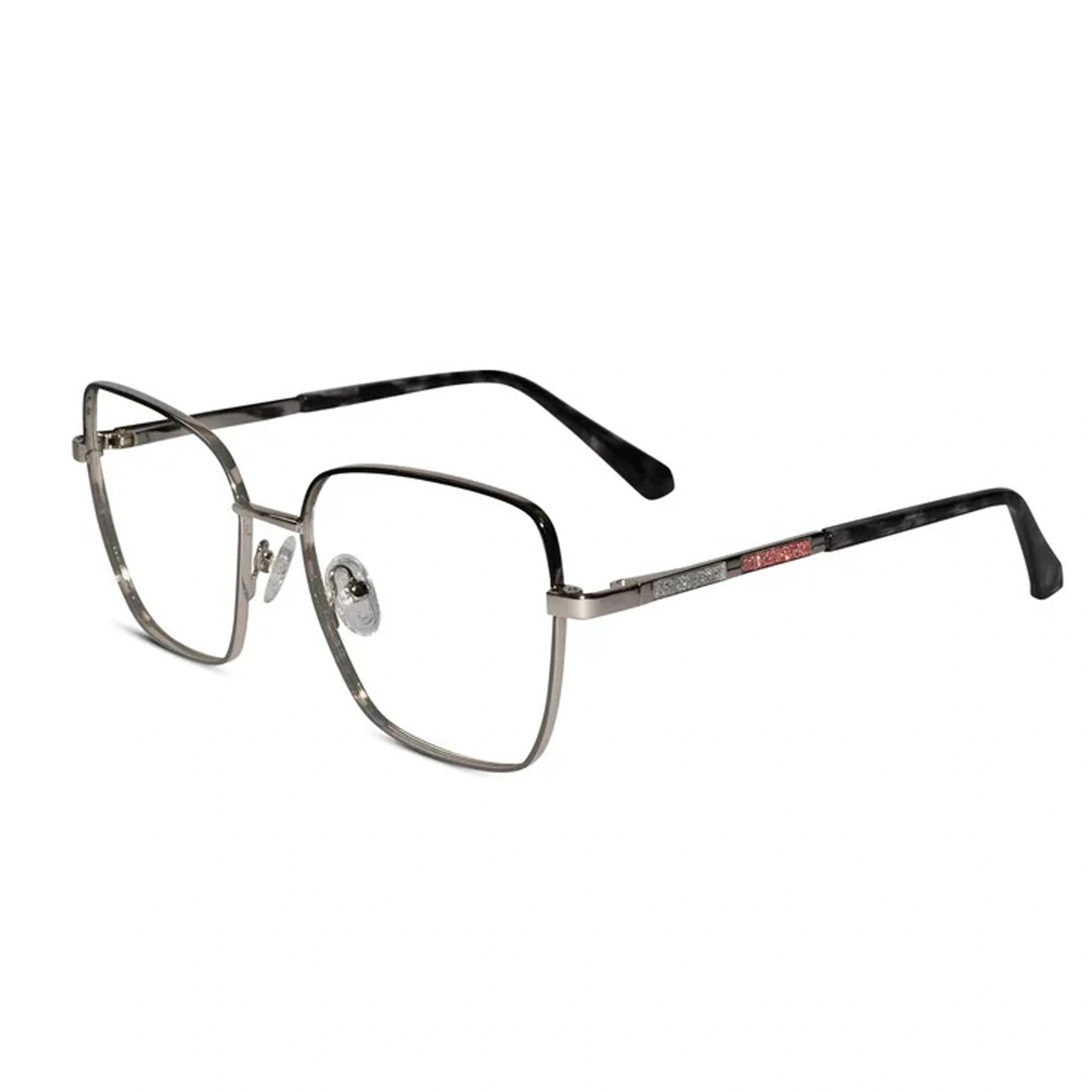 Silver Oversize Eyeglasses & Computer Glaases For Women ELE7025-Silver