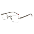 Silver Rectangular Rimless Eyeglasses for Men ELE989-SILVER