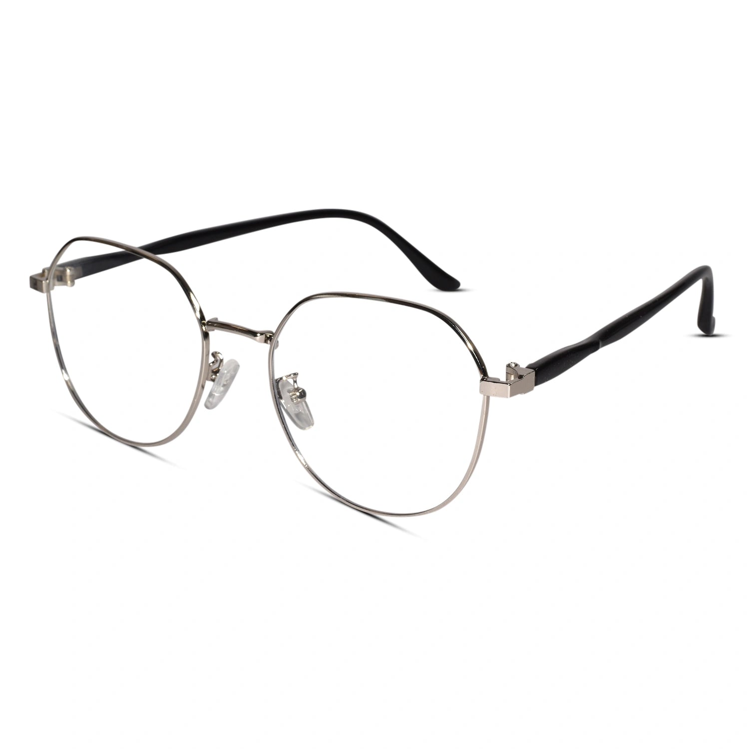 Silver Round Eyeglasses For Women LKE8034-SILVER