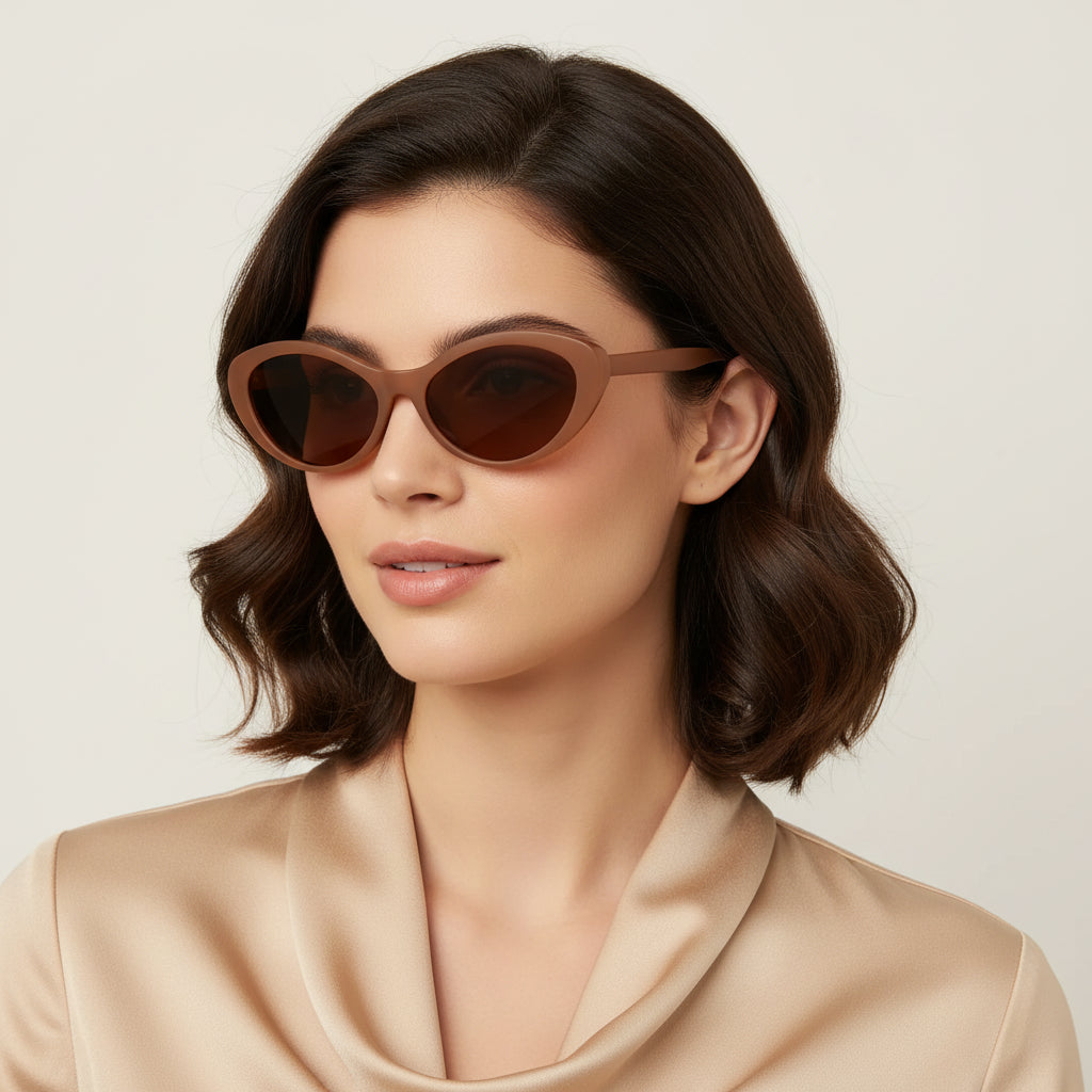 Sleek | Brown Cateye Sunglasses for Women LKS5514-BRN