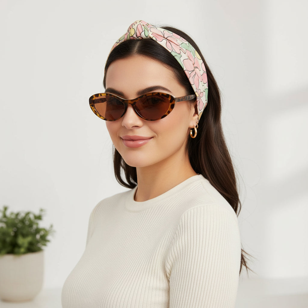 Sleek | Animal Print  Cateye Sunglasses for Women LKS5514-DA-BRN