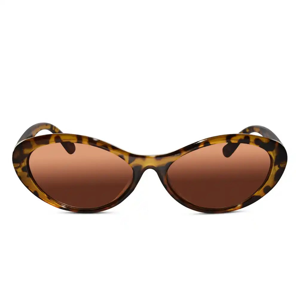 Sleek | Animal Print  Cateye Sunglasses for Women LKS5514-DA-BRN