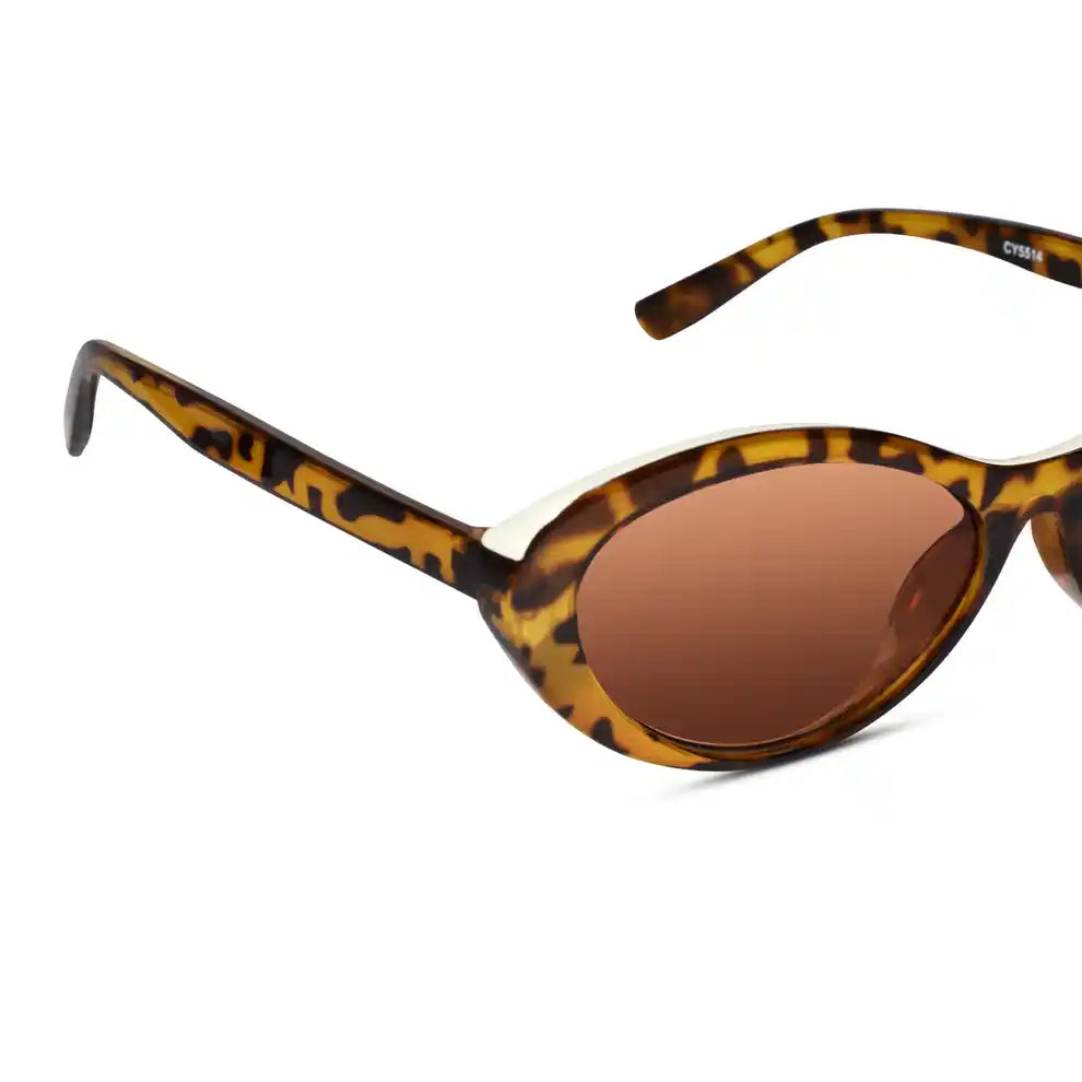 Sleek | Animal Print  Cateye Sunglasses for Women LKS5514-DA-BRN
