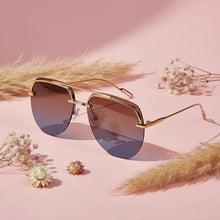 Sleek Rimless Aviator Sunglasses For Men