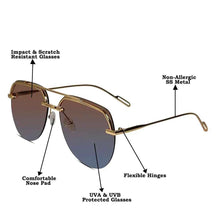 Sleek Rimless Aviator Sunglasses For Men