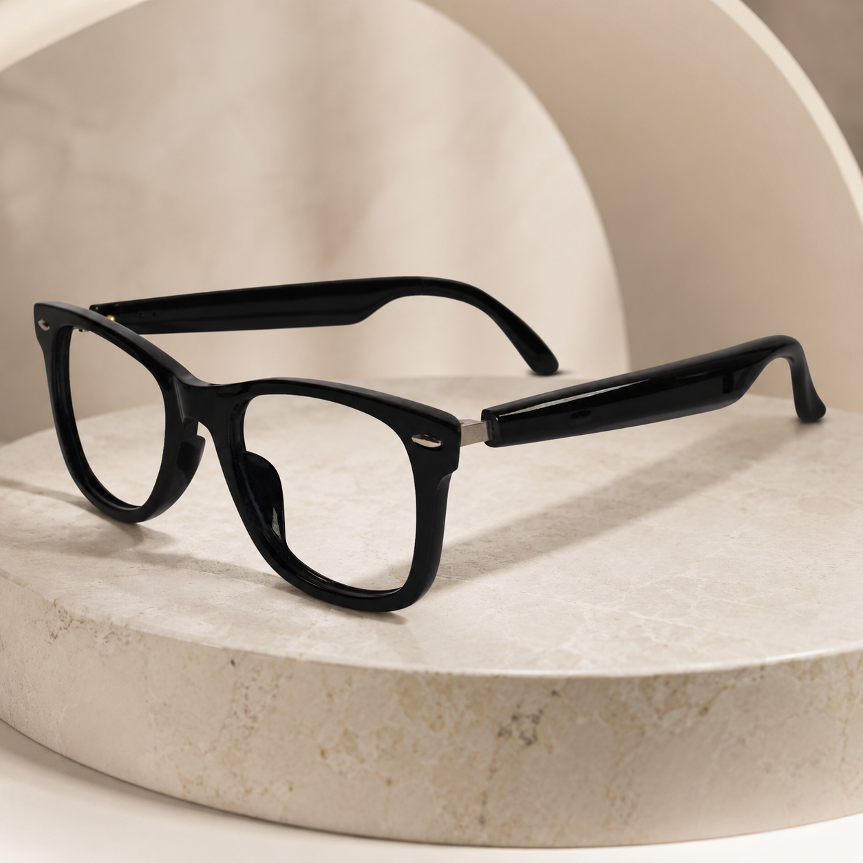 Smart Wayfarer Eyeglasses For Men ELE333-18-BLK