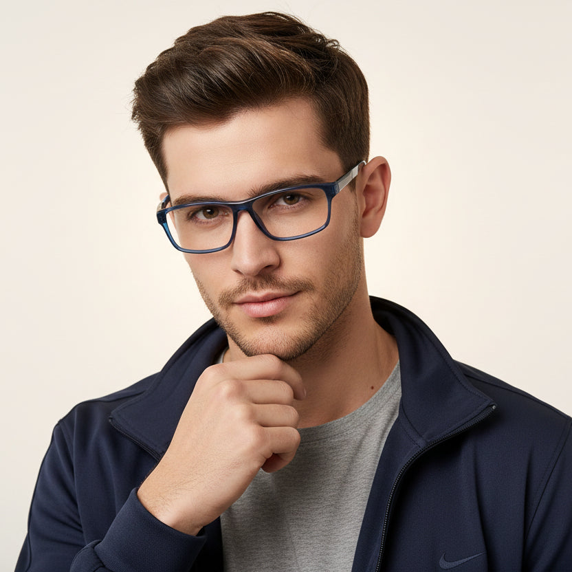Sports Eyeglasses For Men & Women ELE0091-BLU-BLK