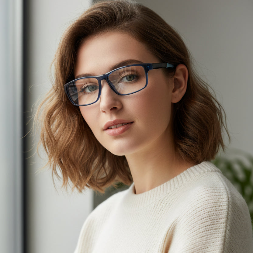 Sports Eyeglasses For Men & Women ELE0091-BLU-BLK