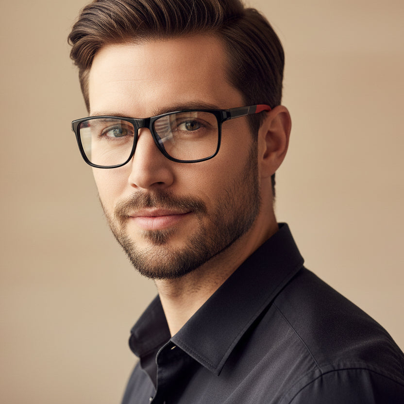 Sports Eyeglasses For Men & Women ELE0098-BLK-RED