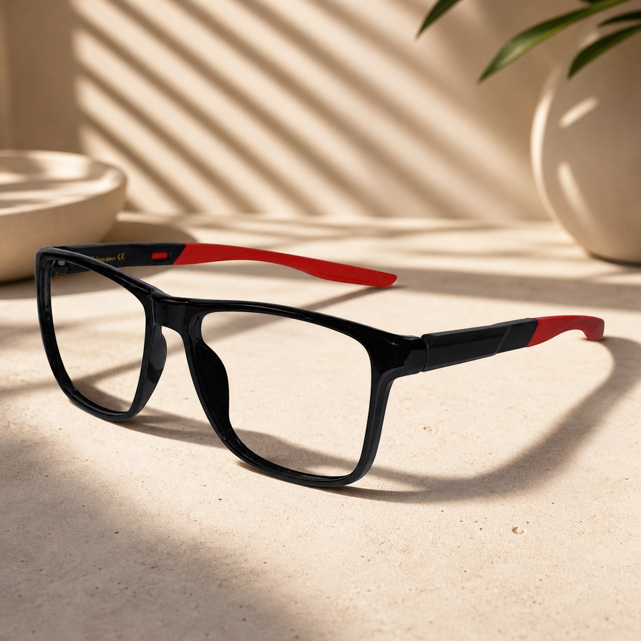 Sports Eyeglasses For Men & Women ELE0098-BLK-RED