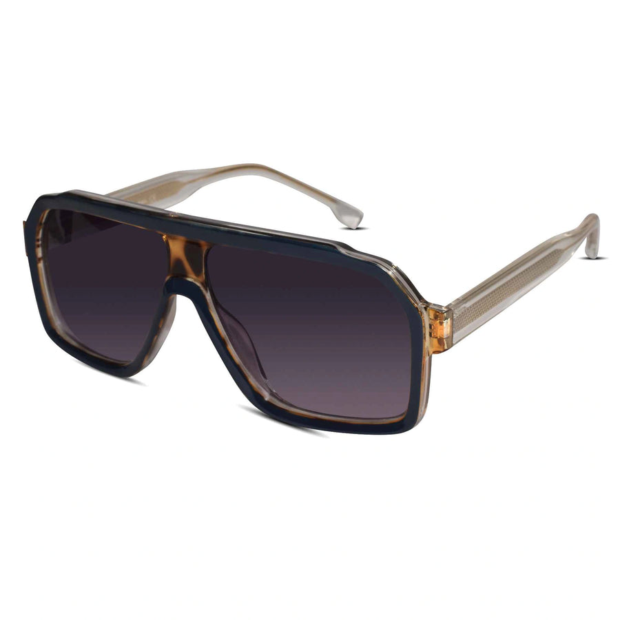 Streetsun| Designer Rectangular Dual-Tone Sunglasses For Men