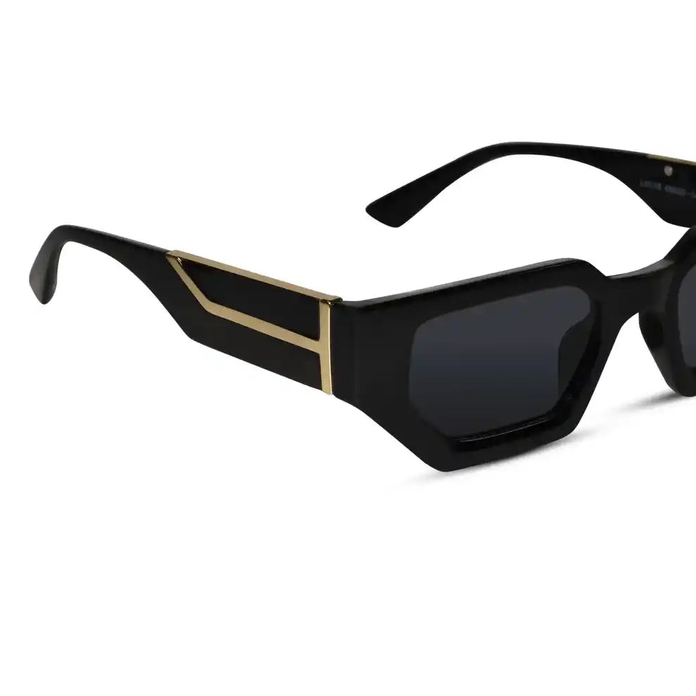 Dark black bold cat eye sunglasses for women  with anti reflective lenses  in glamorous cateye style