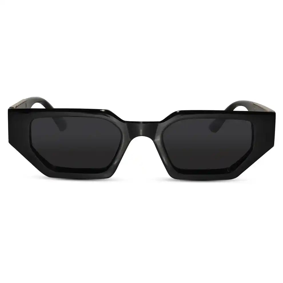 Stylish Bold Rectangular Cateye Sunglasses For Women- ELS118-BLK