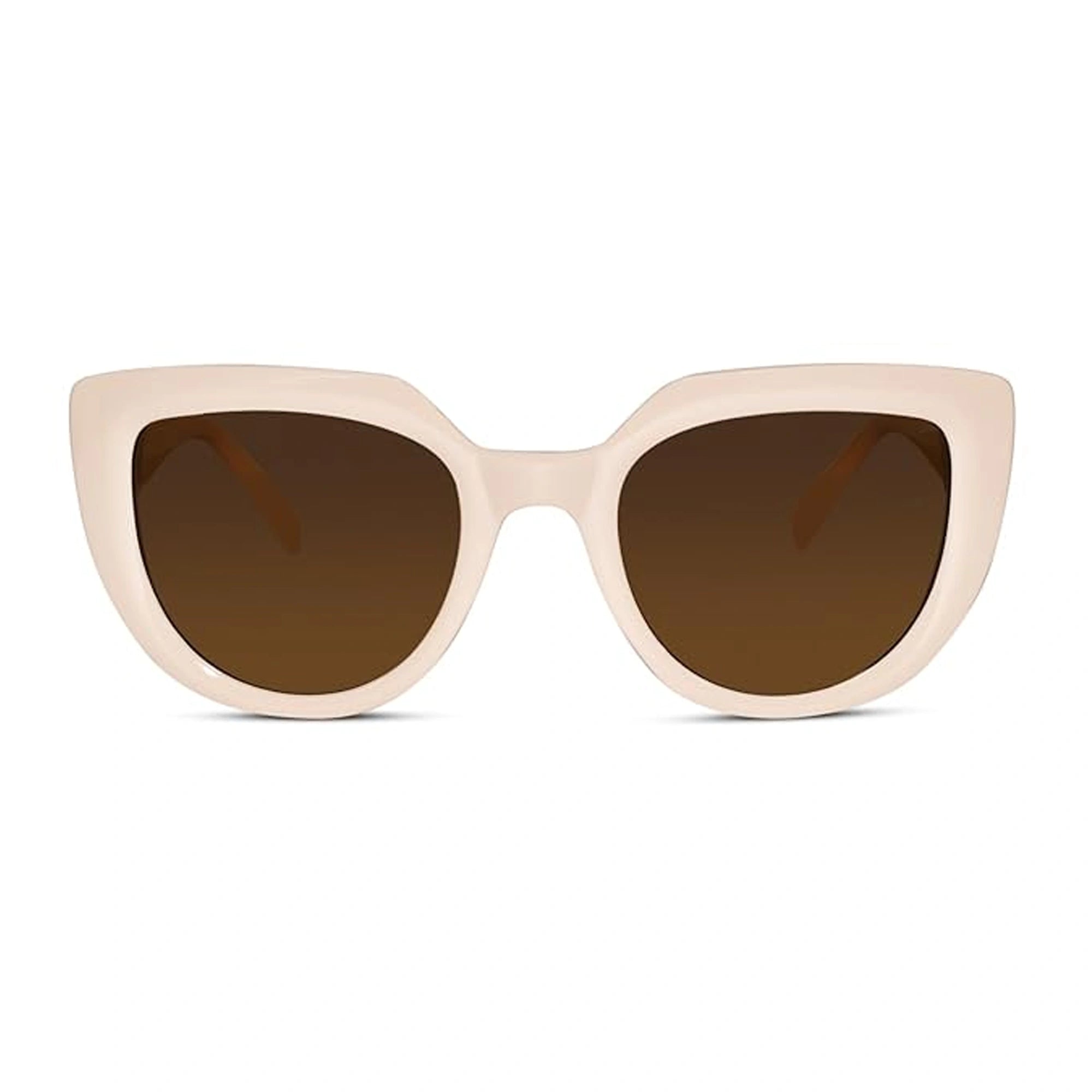 Stylish Cat Eye White Sunglasses For Women LKS22014-WHT
