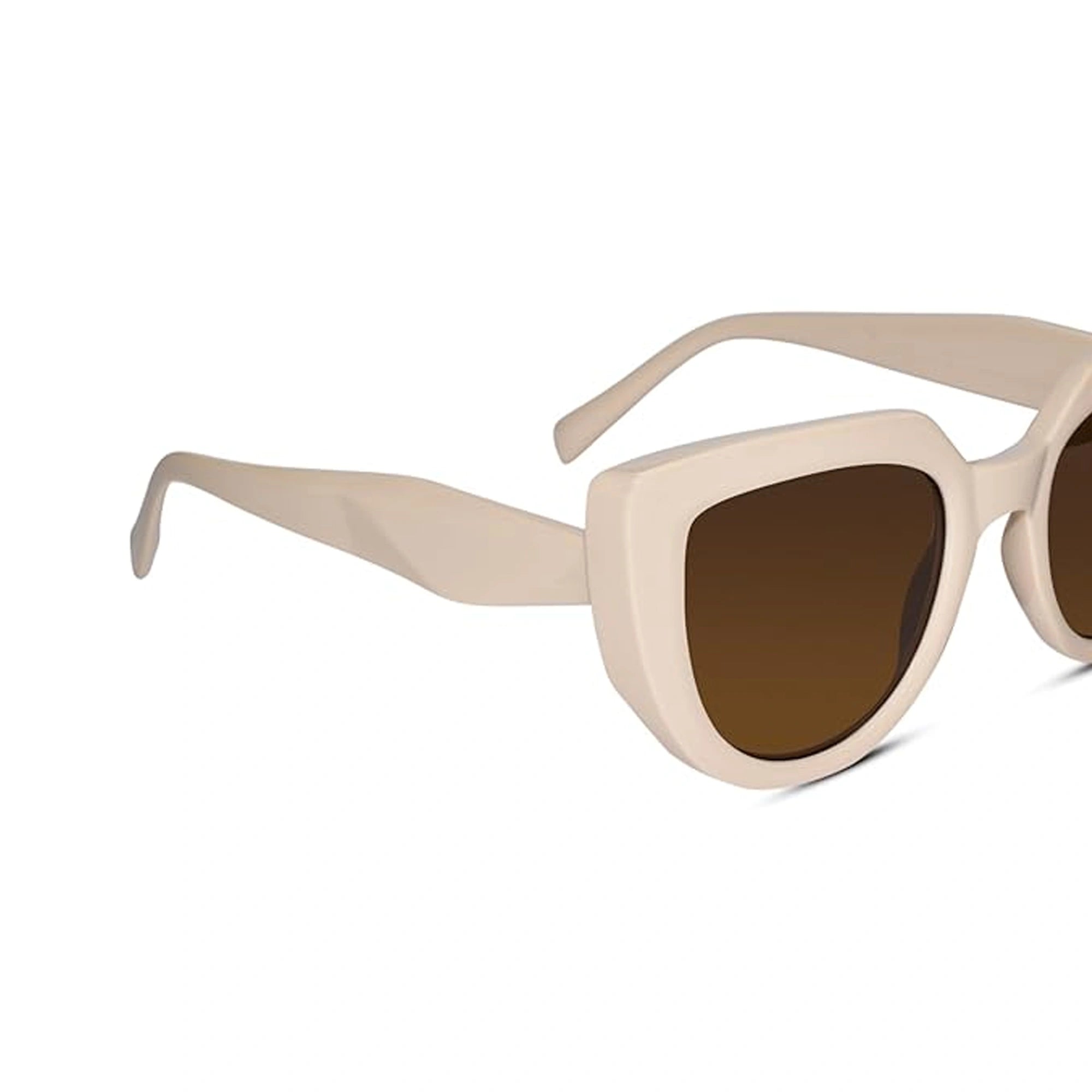 Stylish Cat Eye White Sunglasses For Women LKS22014-WHT