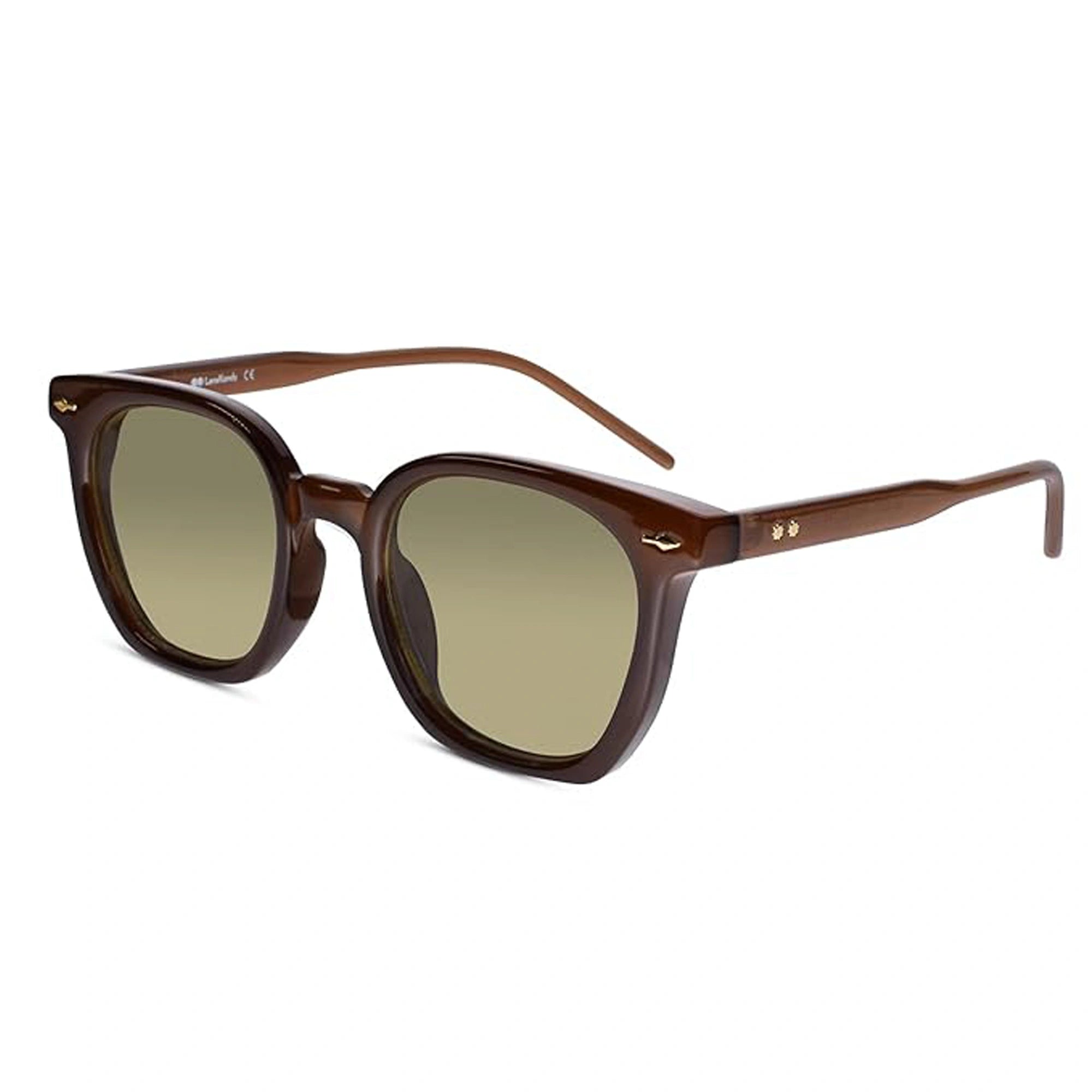 Transparent Brown Wayfarer Sunglasses For Men & Women LKS6016-BRN