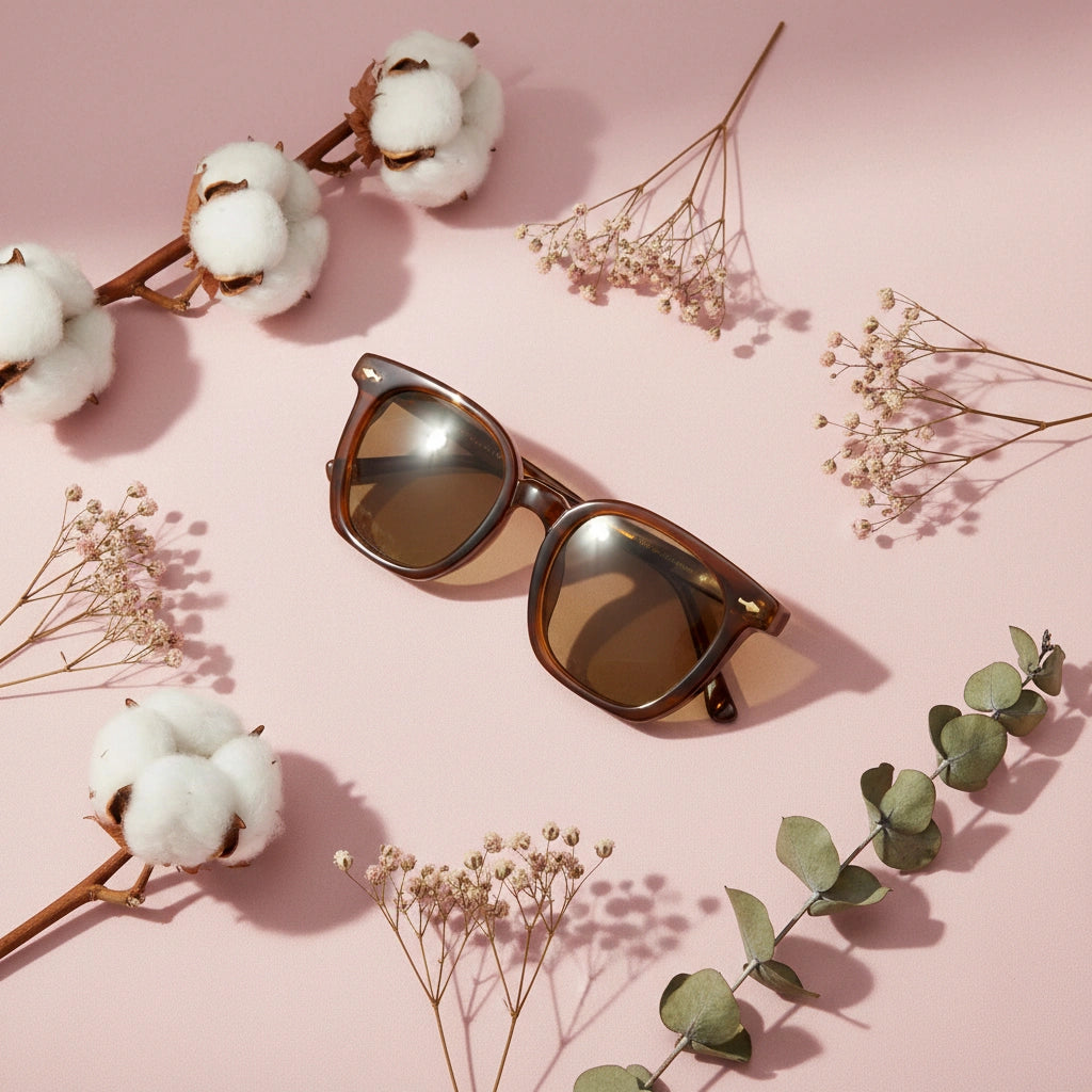 Transparent Brown Wayfarer Sunglasses For Men & Women LKS6016-BRN