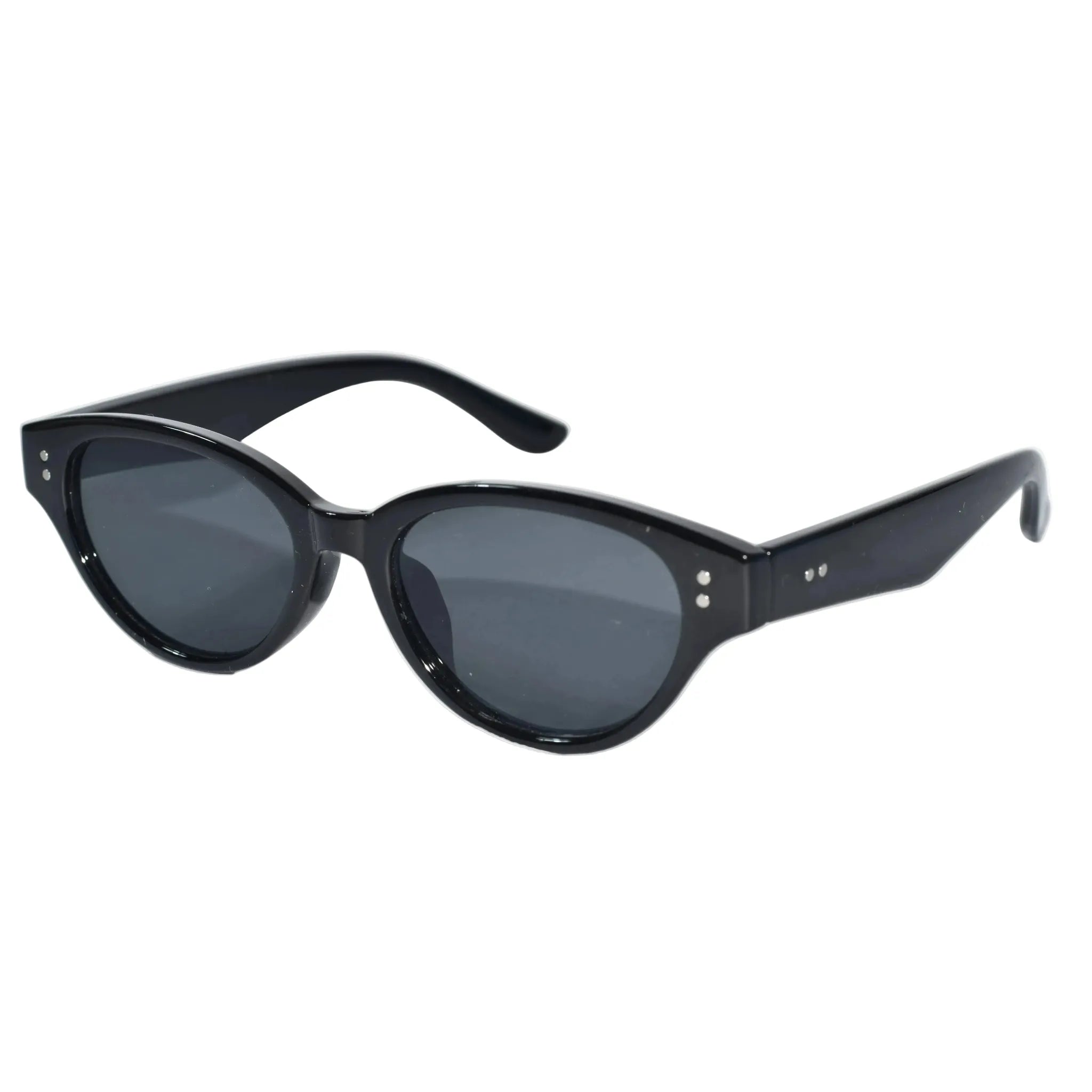 Stylish Dark Lens For Kids Black Cateye Sunglasses For Girls & Boy LKKS-2025-4-BLK