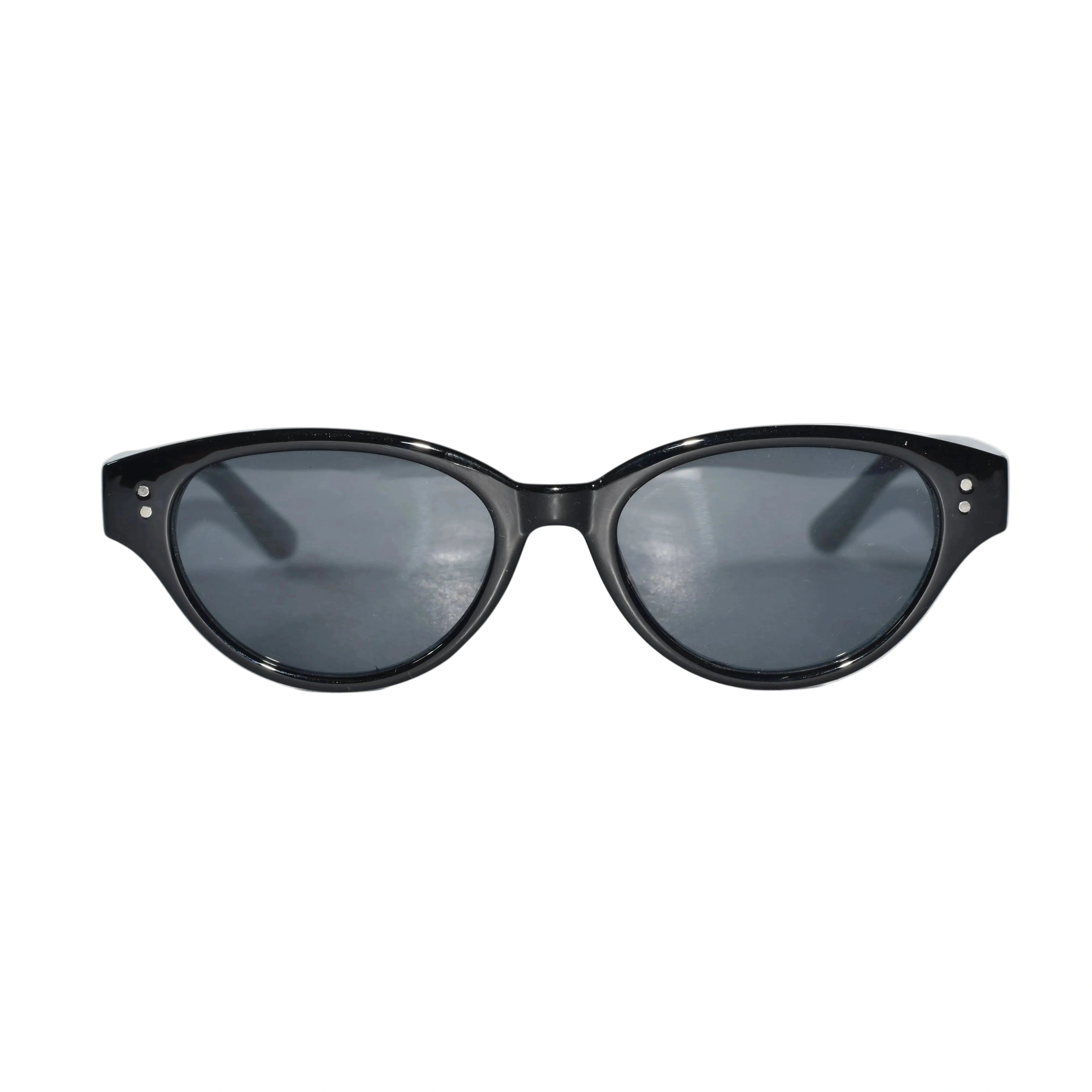 Stylish Dark Lens For Kids Black Cateye Sunglasses For Girls & Boy LKKS-2025-4-BLK