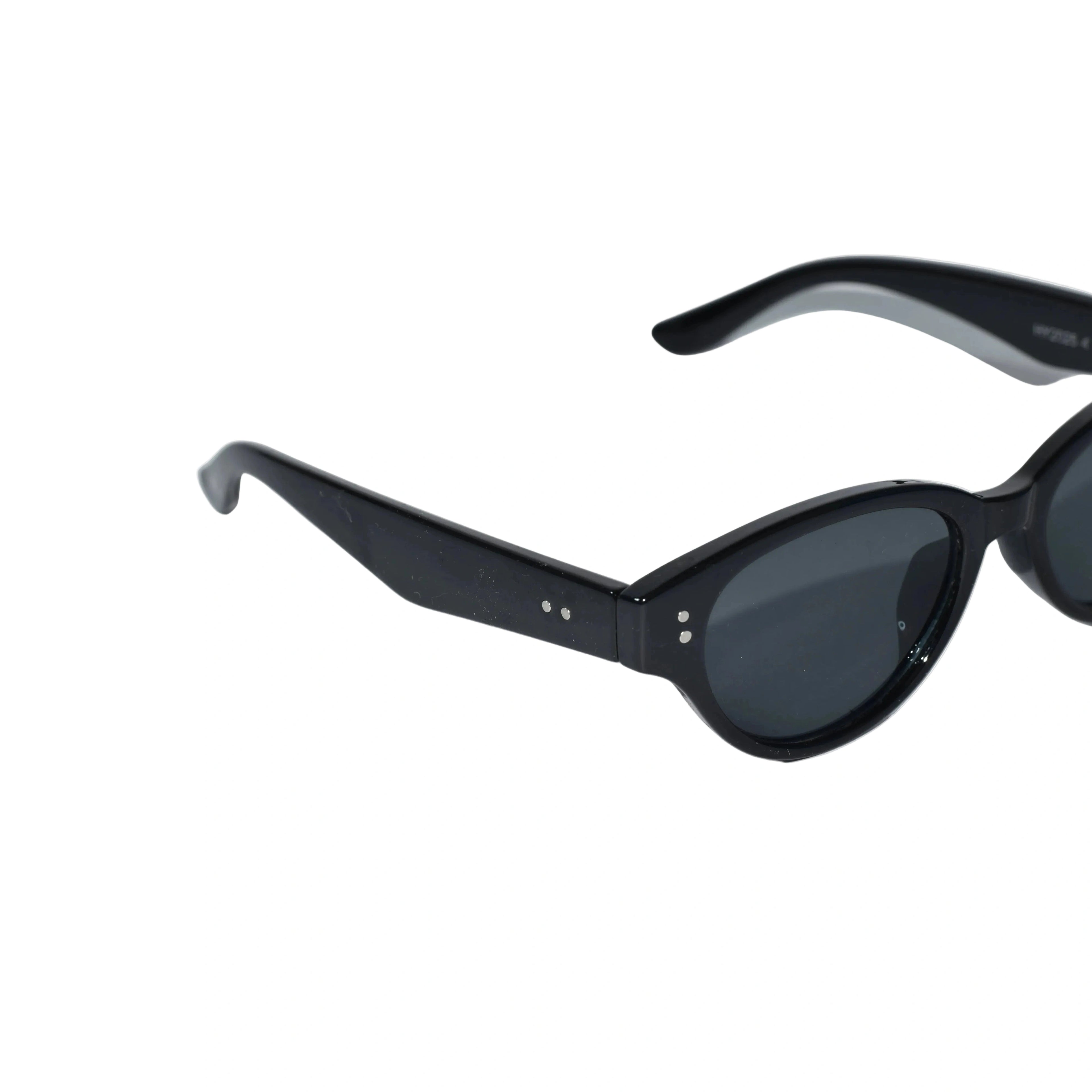 Stylish Dark Lens For Kids Black Cateye Sunglasses For Girls & Boy LKKS-2025-4-BLK