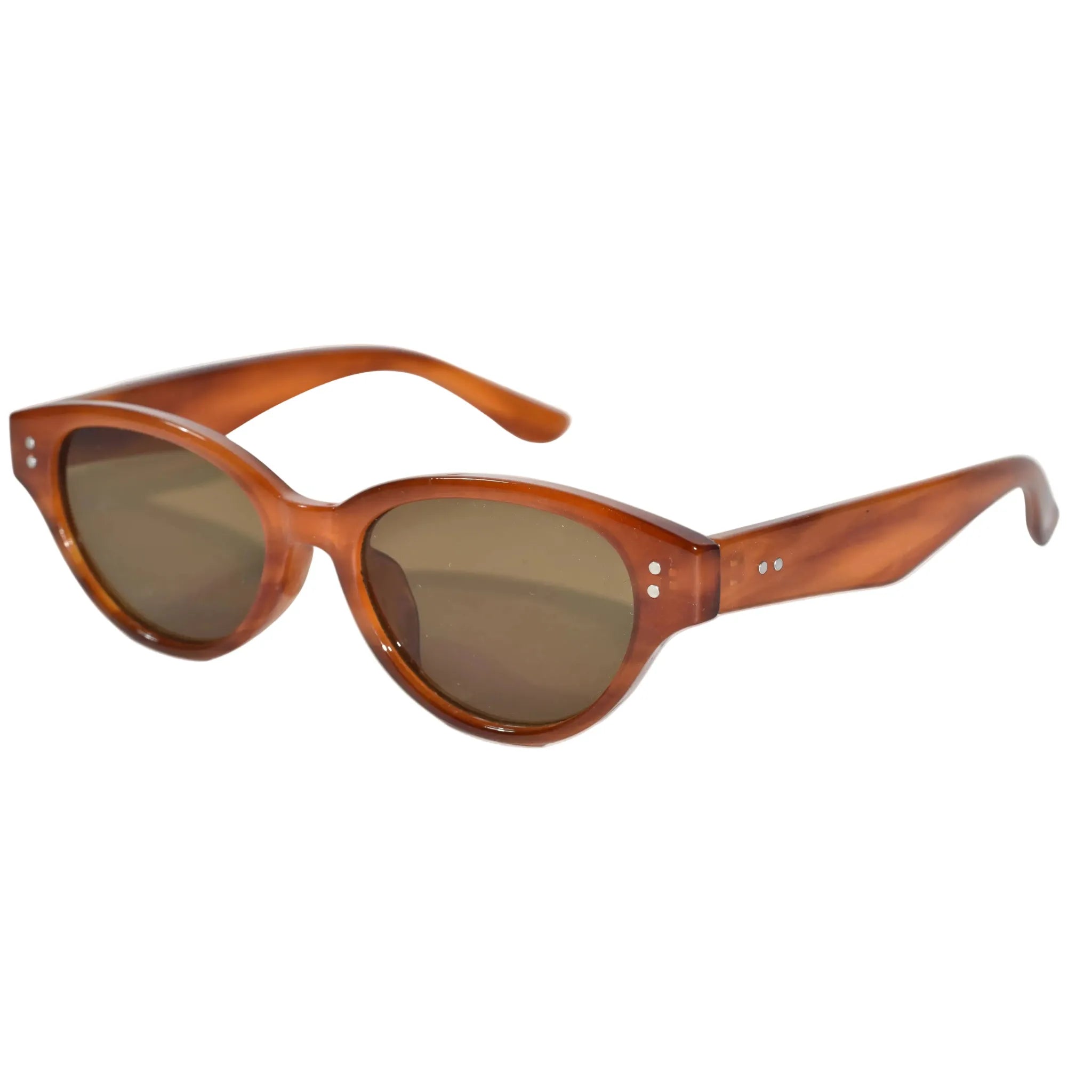 Stylish Dark Lens For Kids Brown Cateye Sunglasses For Girls & Boy LKKS2025-4-BRN