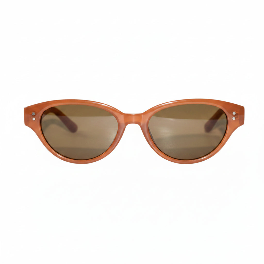 Stylish Dark Lens For Kids Brown Cateye Sunglasses For Girls & Boy LKKS2025-4-BRN