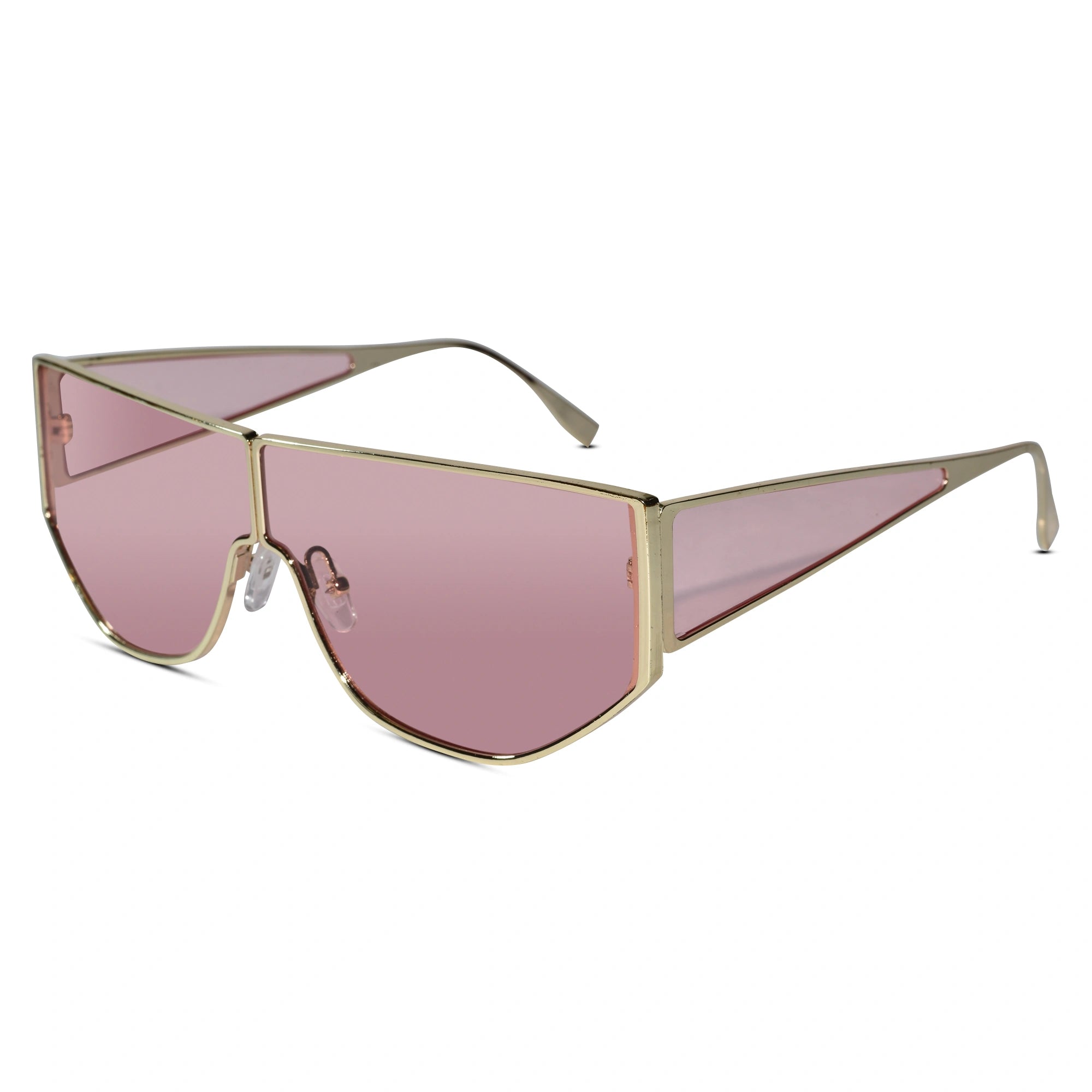 Stylish Geometric Sunglasses for Men-ELS2026S05-PNK GLD