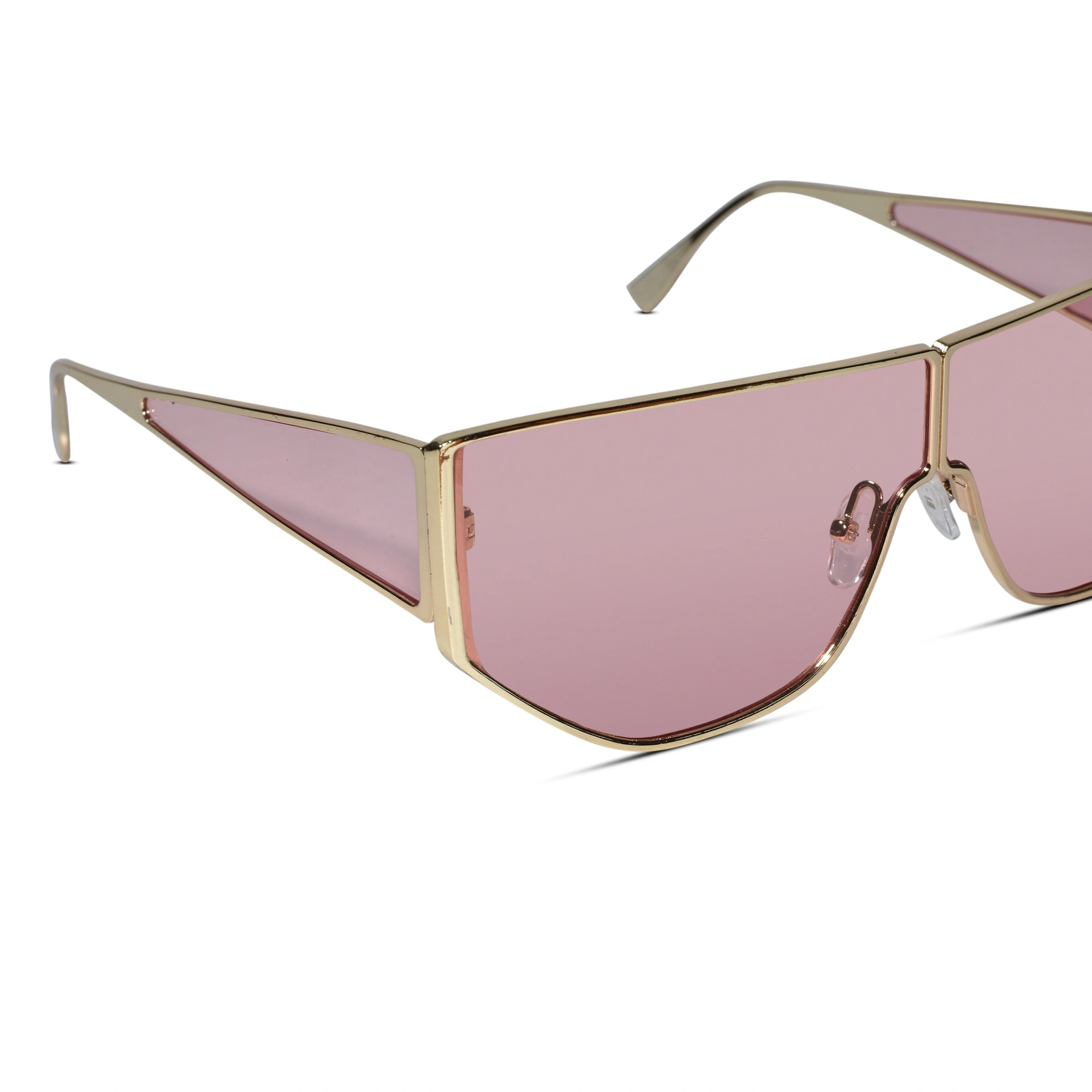 Stylish Geometric Sunglasses for Men-ELS2026S05-PNK GLD