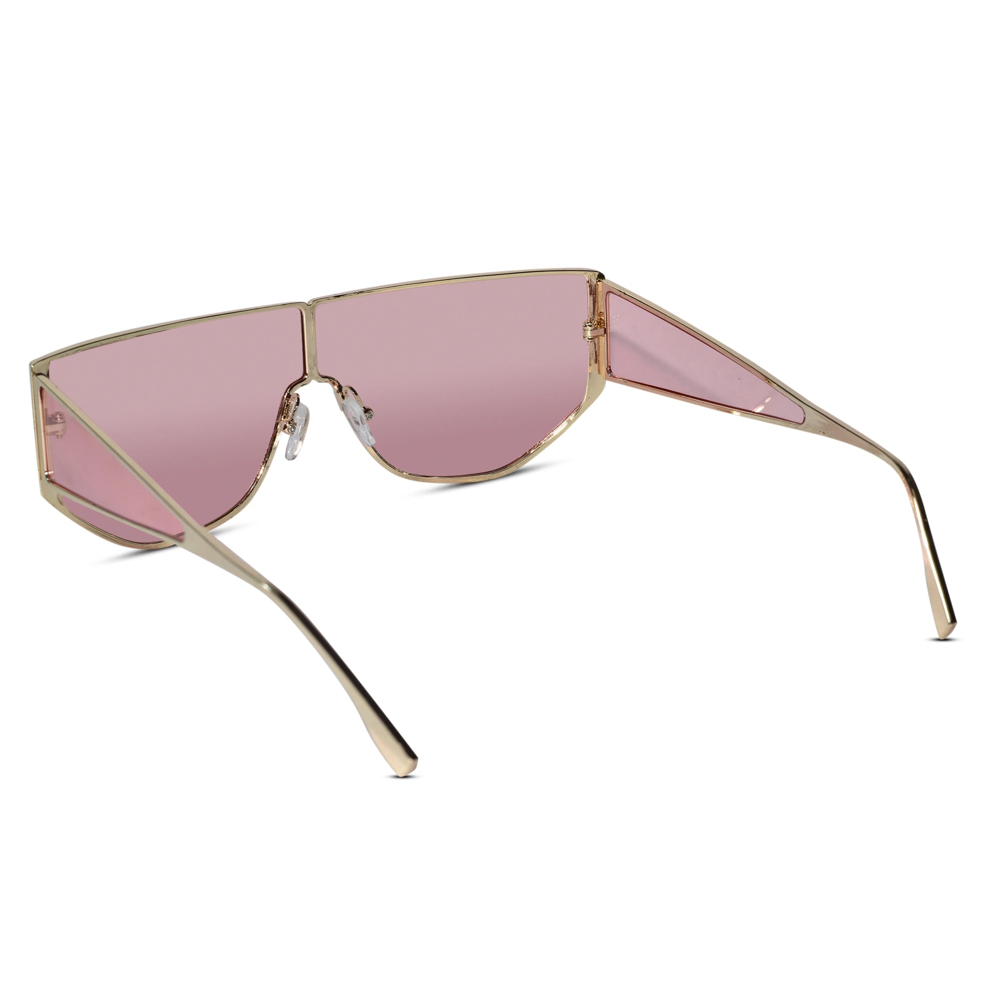 Stylish Geometric Sunglasses for Men-ELS2026S05-PNK GLD