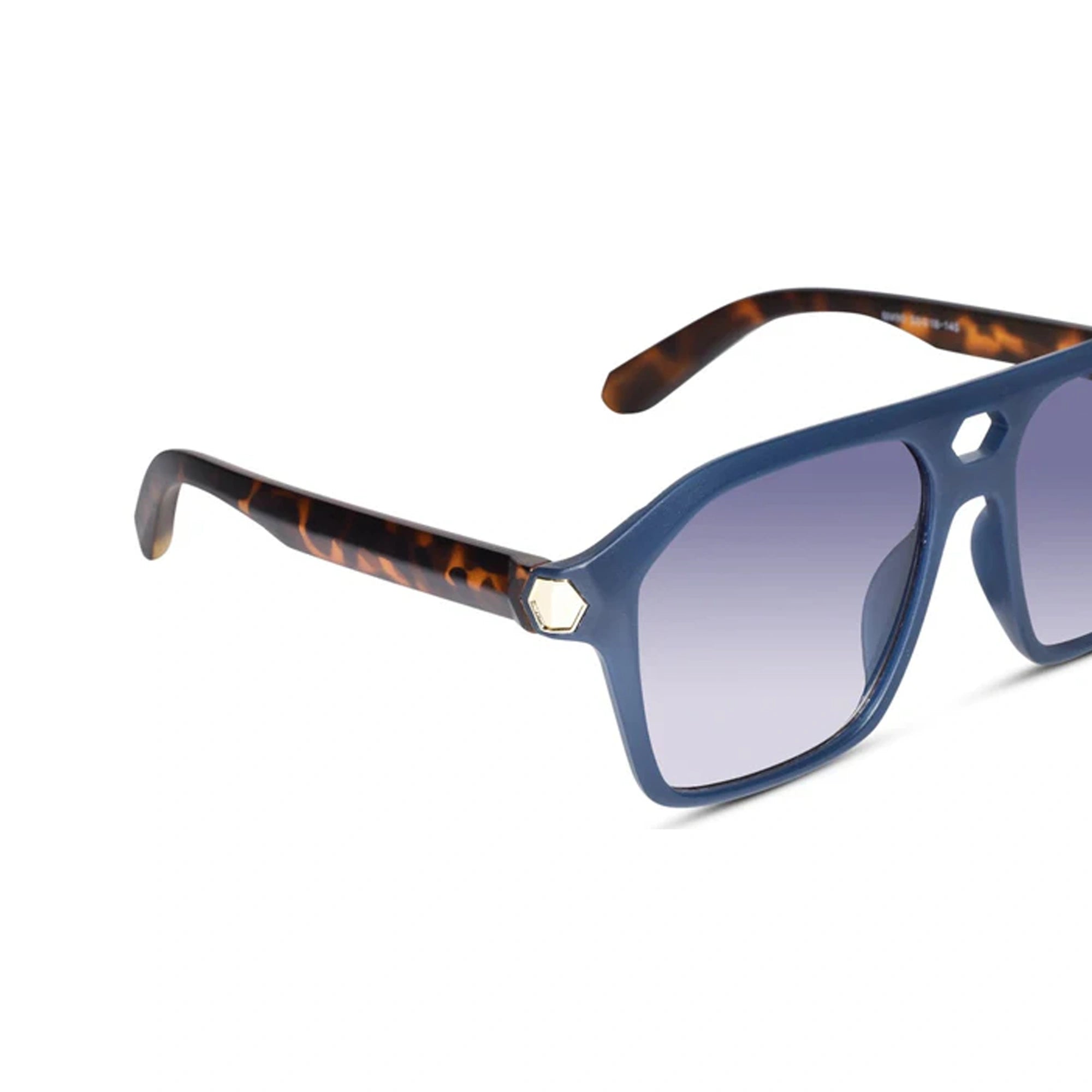 Stylish Matt Blue Rectangular Sunglasses For Men LKSM490-BLU
