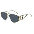 Stylish Metal Frame Gold Aviator Sunglasses for Men & Women ELS2026S027-BLK