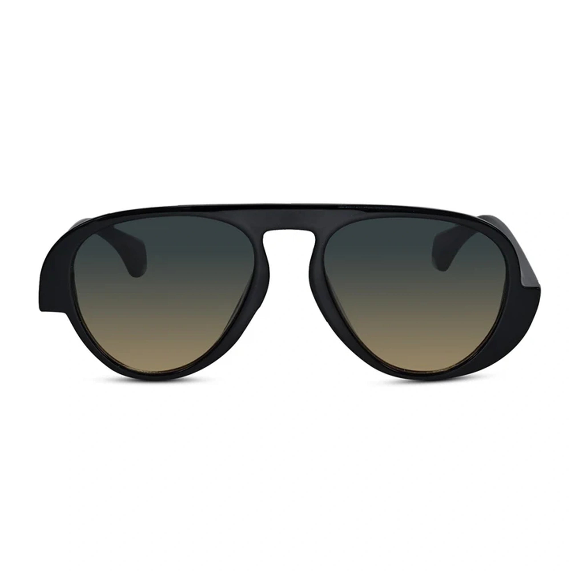 Stylish Pilot Shape Black Sunglasses Women and men LKSM488-BLK