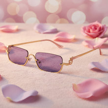 Stylish Purple Tint Rectangular Sunglasses for Men & Women