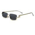 Stylish Rectangular Sunglasses for Men & Women ELS2026S08-BLK GLD